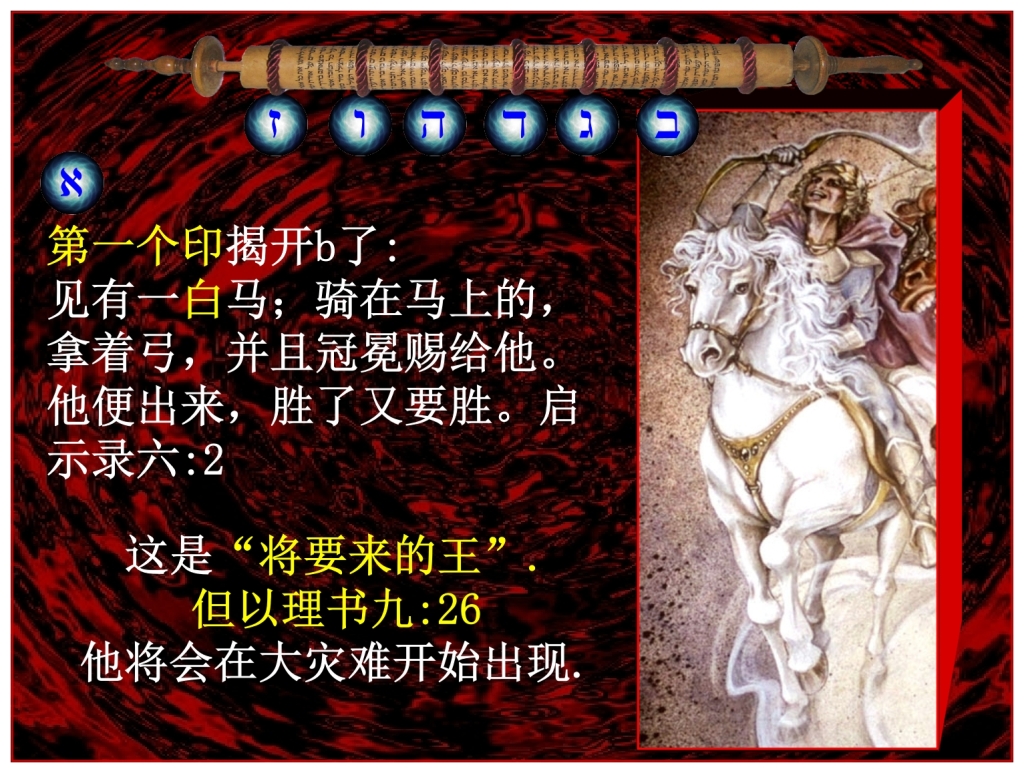 Rider on the white horse Chinese Language Bible Lesson Day of Atonement