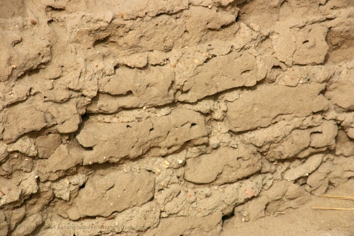 Remains of mud bricks at Tell el Retabeh (Pithom) -- dating to the time of the Exodus