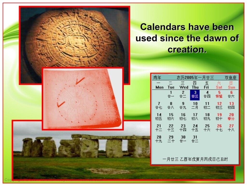 The world has always used calendars, in fact it was God who created the calendar for mankind to keep track of time. 