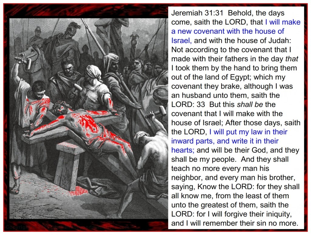 This is an artist's description of the blood of the New Covenant, New Testament. The New Covenant is founded on the Blood of the Messiah Jesus.