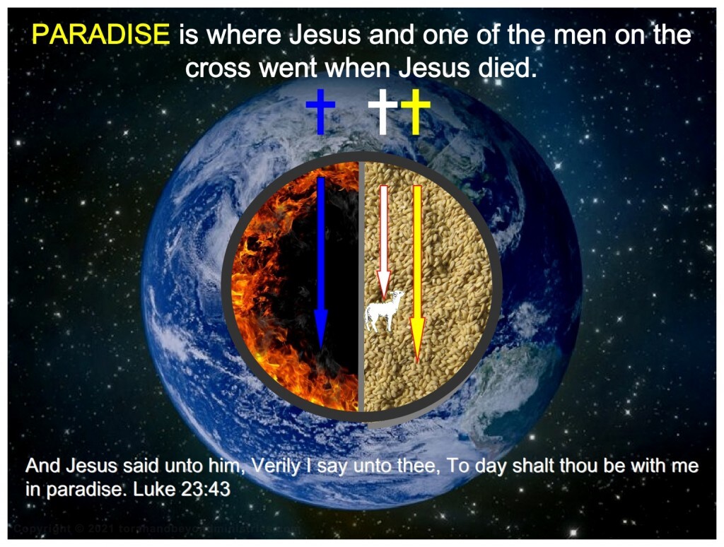 Jesus went to Paradise when He died He did not go to the place of torments