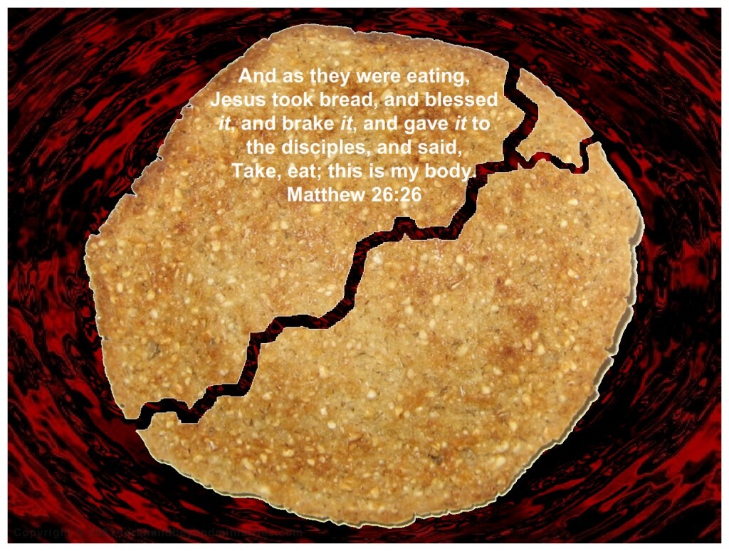 Broken unleavened bread represents the Messiah Jesus