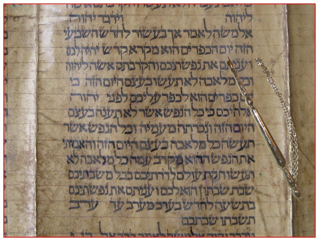 This photograph of Leviticus 23 was taken from a Torah Scroll written in Iraq before the 20th century.