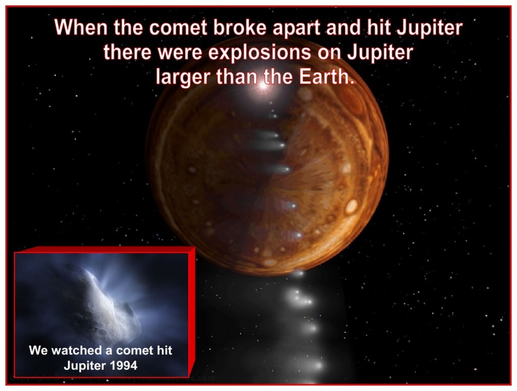 In 1994 Earth watched a comet hit Jupiter, a close neighbor planet
