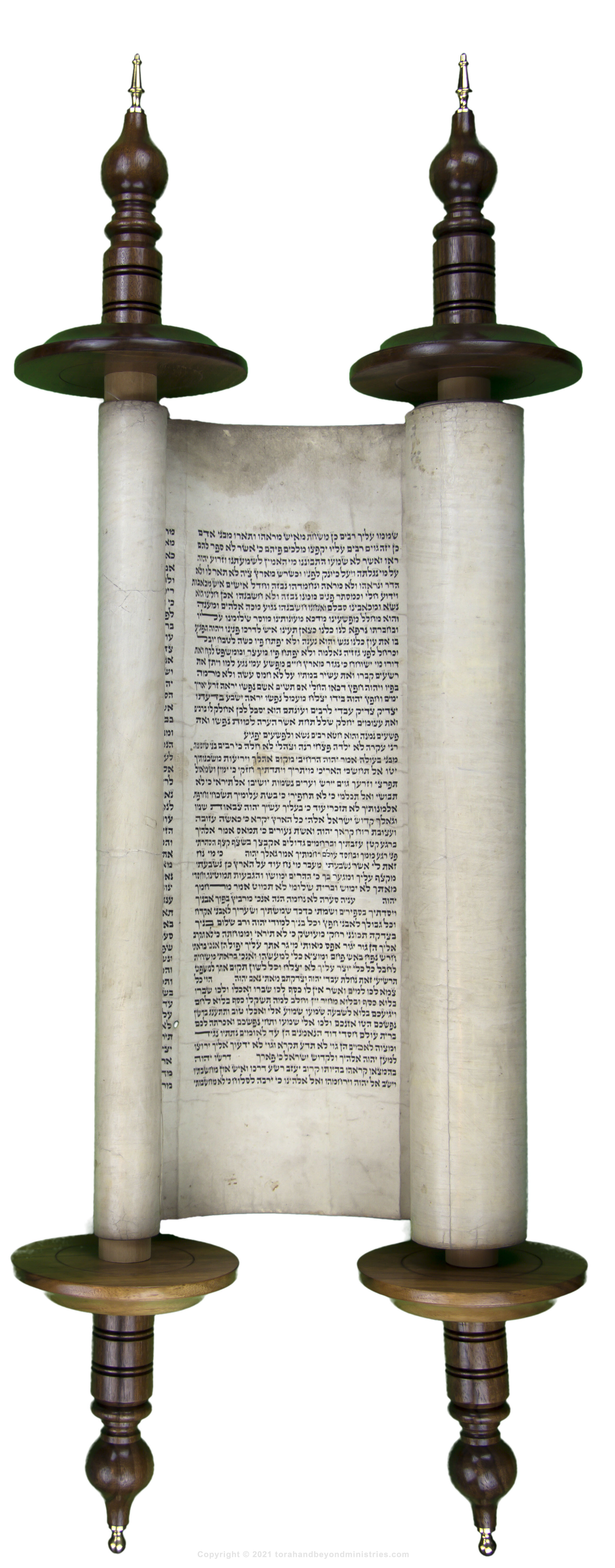 Hebrew Scroll of Isaiah written in Russia opened to Isaiah chapter 53