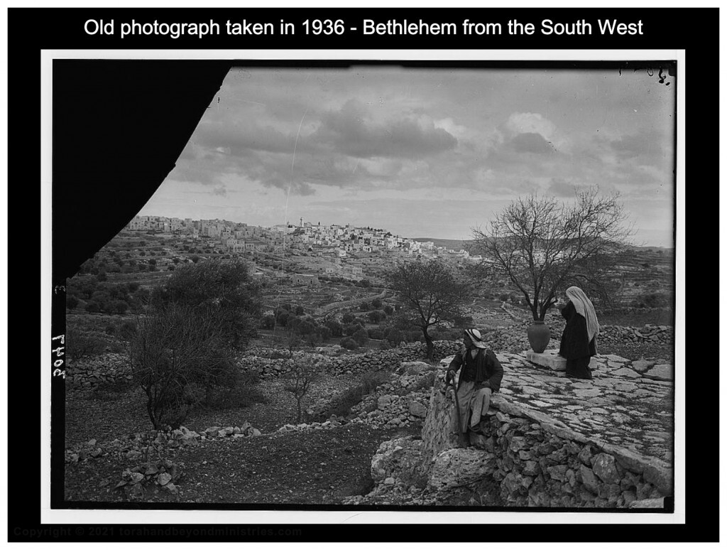 First fruits photograph shows the view of Boaz threshing floor at Bethlehem