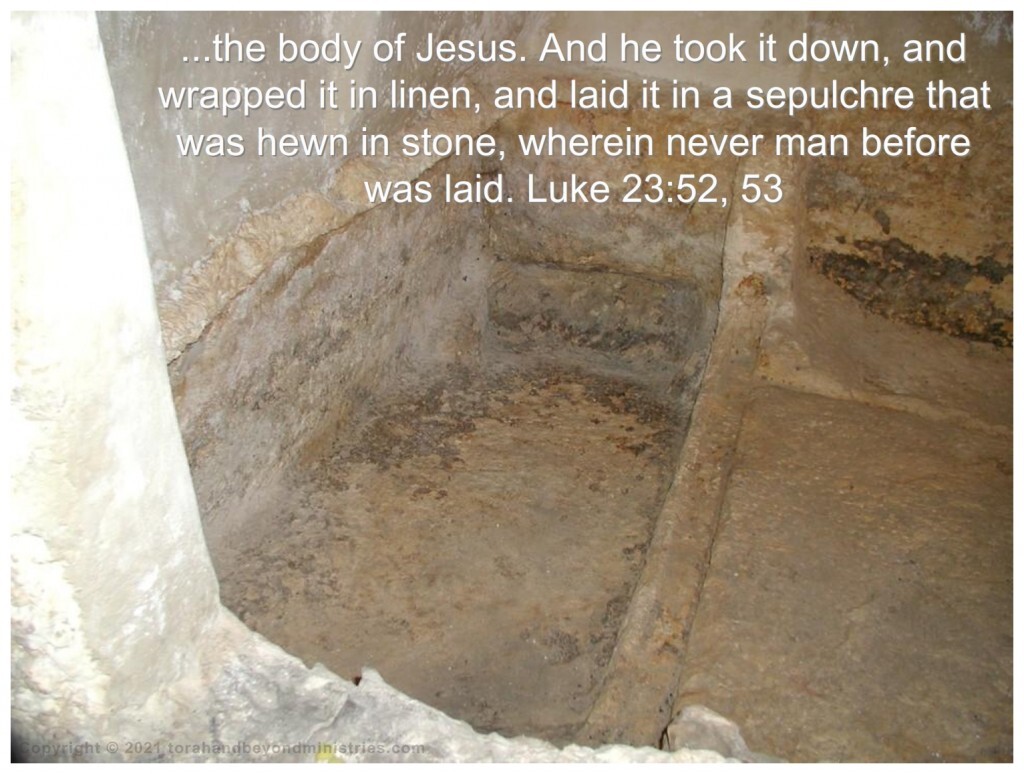 First fruits The stone tomb where the body of Christ was laid is just outside the walls of the old city of Jerusalem.