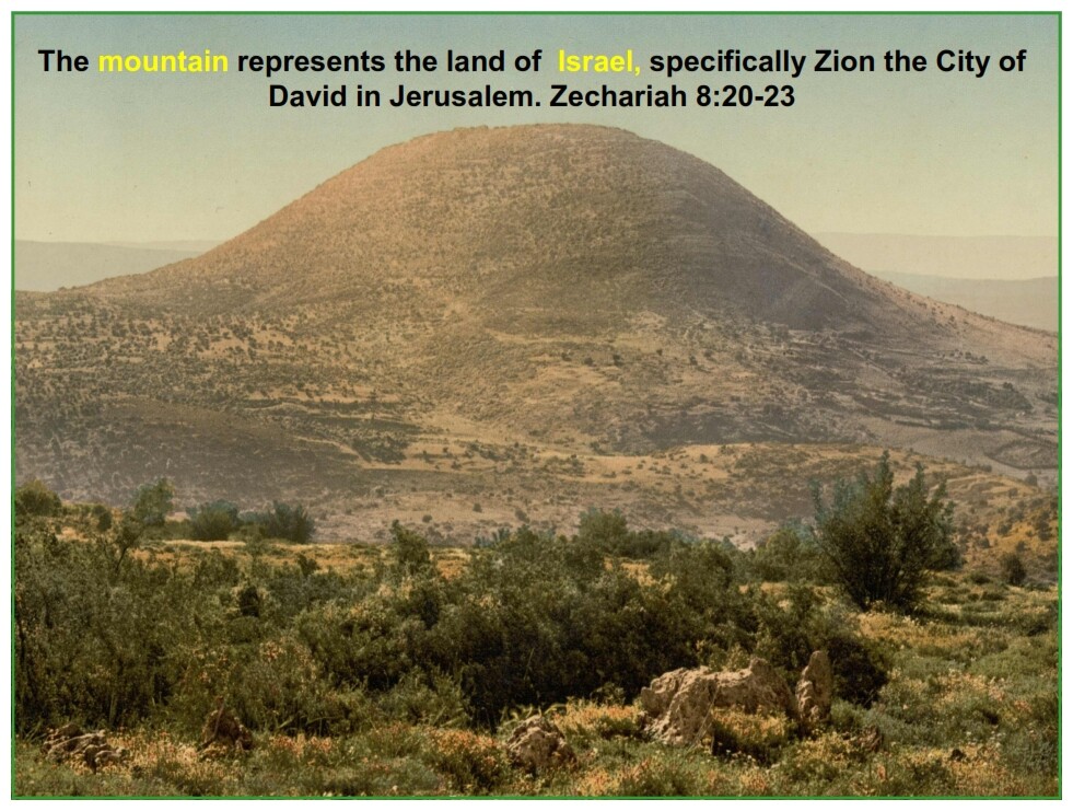 Tabrnacles Lesson 2 Feast of Tabernacles The mountain represents Israel, specifically Mt. Zion in Jerusalem