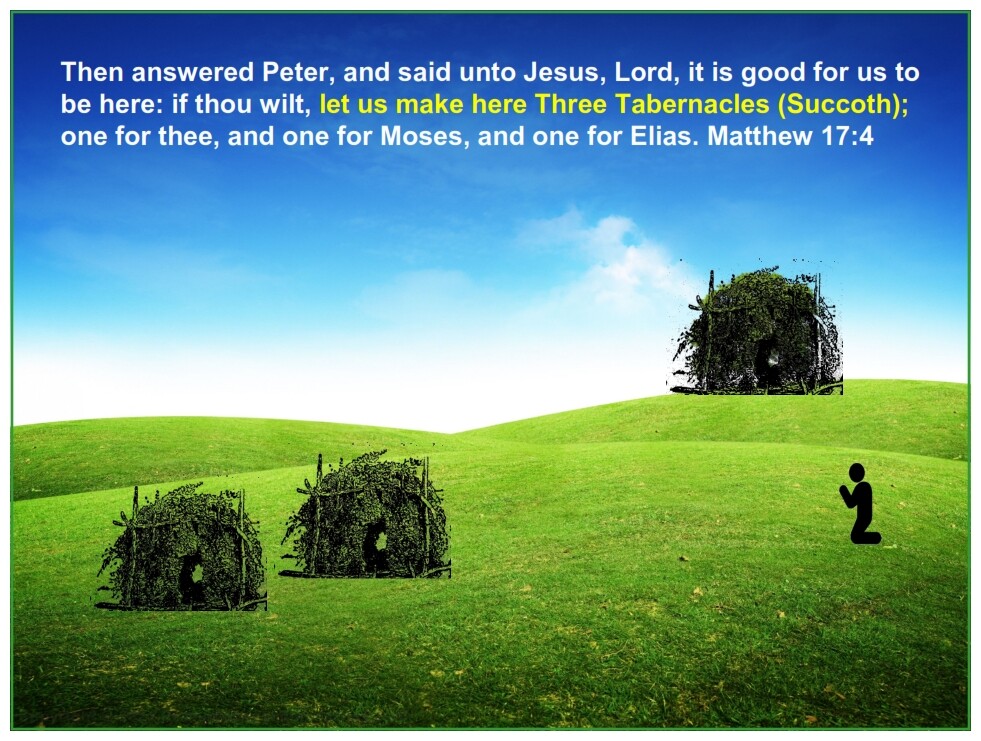 Tabrnacles Lesson 2 Then answered Peter, and said unto Jesus, Lord, let us make here Three Tabernacles (Succoth);