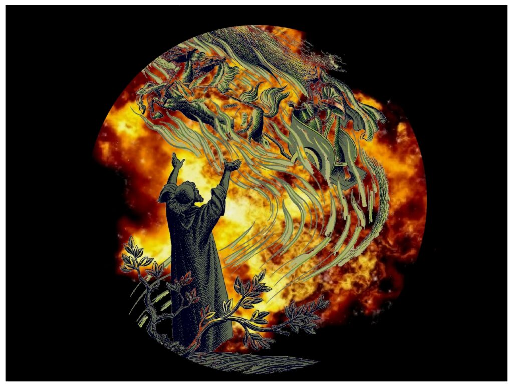 Jesus gives two pictures of the Kingdom We, likle Moses and Elijah will also have our glorified bodies in the Kingdom