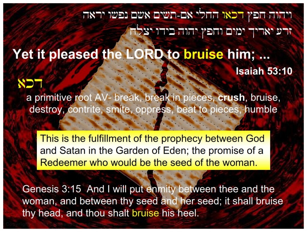 Unleavened Bread Passover Matzo - Yet it pleased the Lord to bruise him