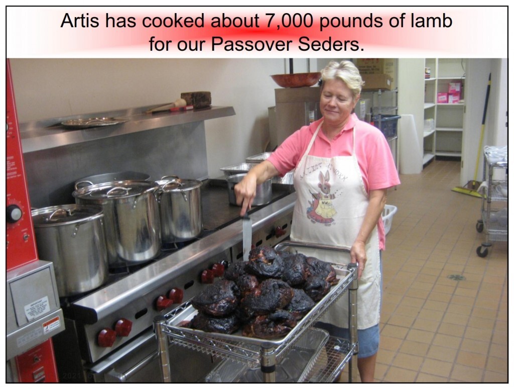 The Lamb Roast lamb basted with honey and butter, the blackened crust falls off