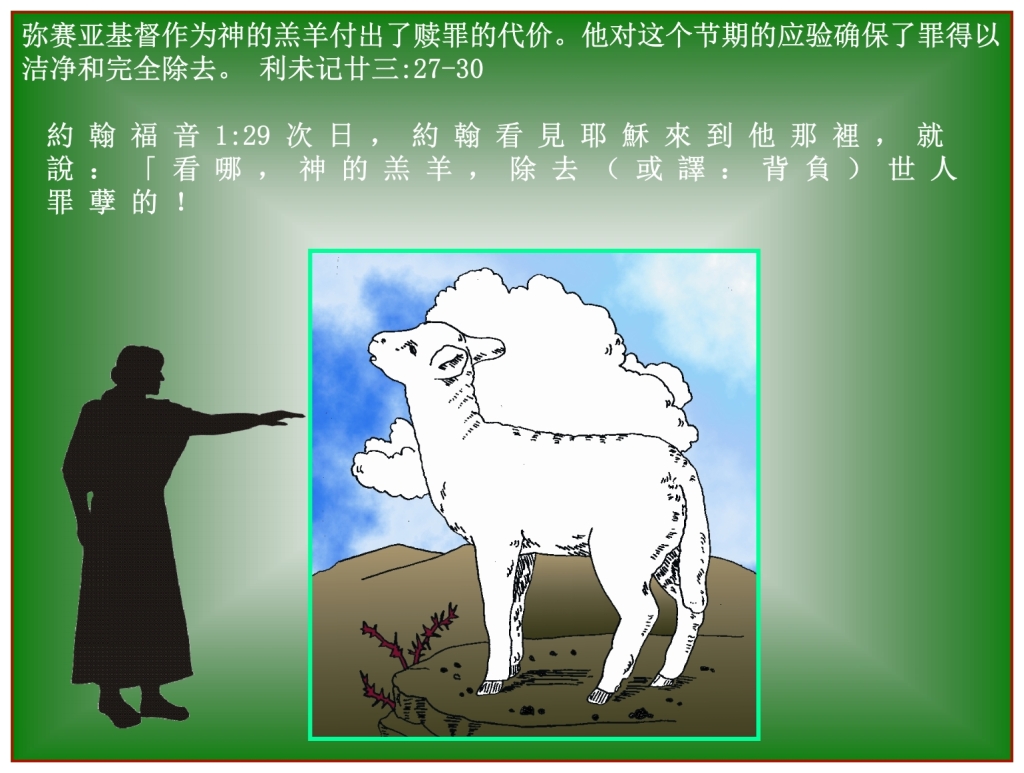 Chinese Language Bible study The Tribulation The sacrifice for your sin is either you or The Lamb of God, Jesus Chinese Language Bible Lesson Day of Atonement