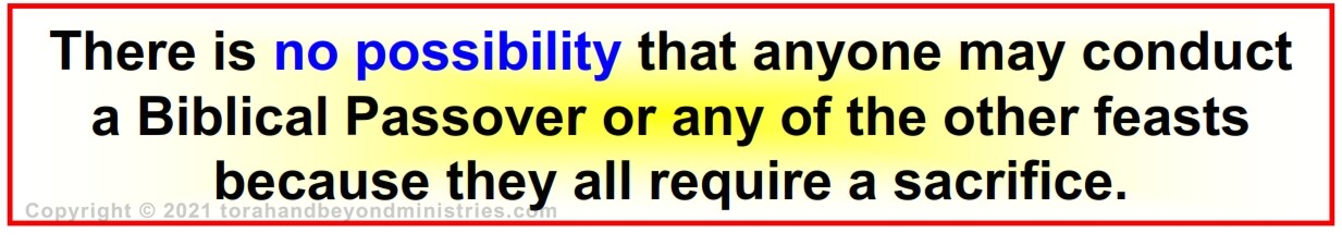 The Lamb A Biblical Passover can not be kept today