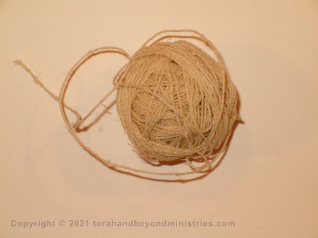 Museum Quality Frames Sinew, called gid in Hebrew. This is hand spun sinew from Israel