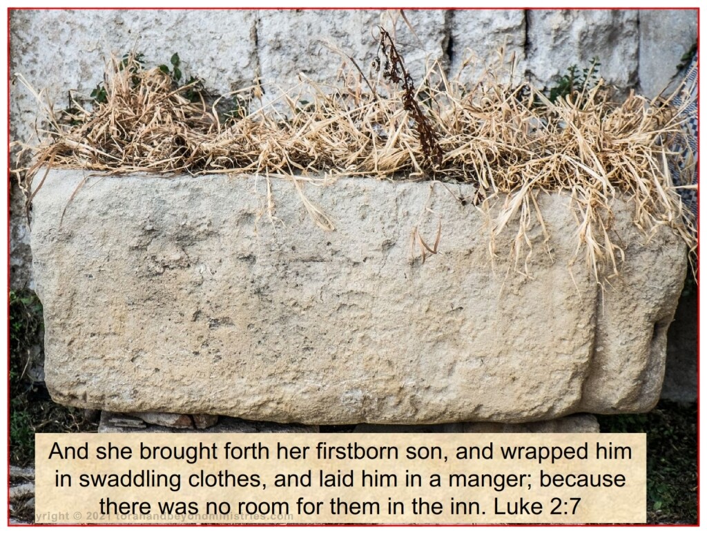 Darkness Most Christians today have no idea what a "manger" is. In Israel a manger is a hollow space cut out of a large rock. This area is filled with food usually for sheep and goats.