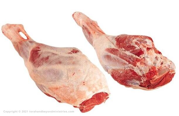 Passover Roast Lamb full Lamb-Leg with shank weight about 10 pounds